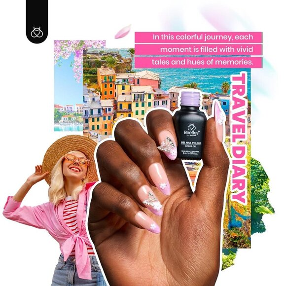 beetles 85 Pcs Spring Gel Nail Polish Kit with UV Light - 35 Colors All in One M - Picture 2 of 7